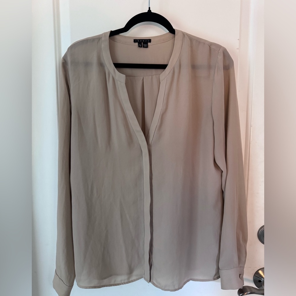 Theory Pink/Blush Blouse